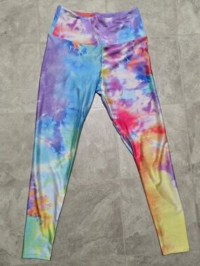 Gold Sheep Rainbow Tie Dye Leggings